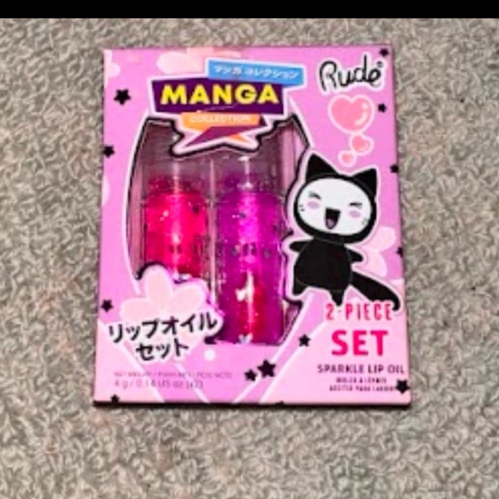 New manga lip rude sparkle gloss duo mango and strawberry!